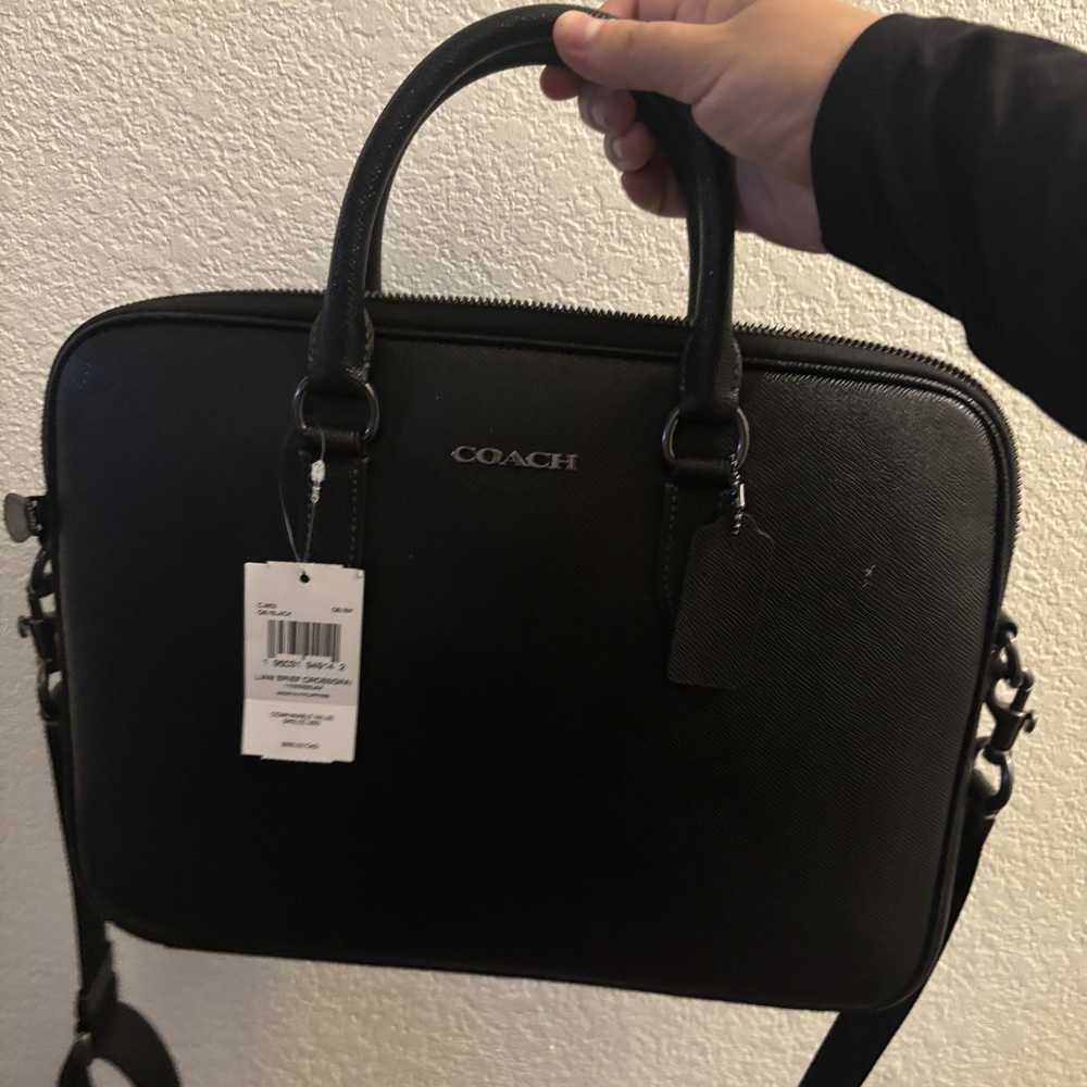 Coach Black  Leather Briefcase